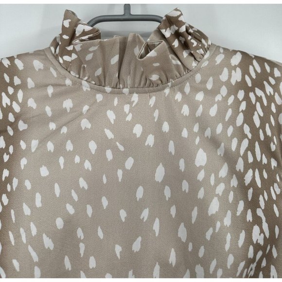 Tuckernuck Antelope Faye Blouse sz XS Swing Top Ruffle Collar Bow Tie Career NWT - Picture 3 of 7